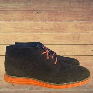 Cole Haan Lunargrand Men’s Brown Suede Chukka Boots Lace Up Shoes Size 10.5